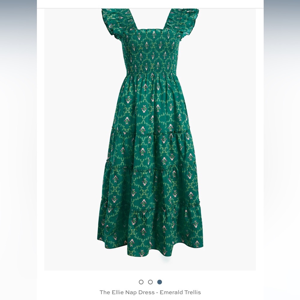 Hill House Ellie dress in Emerald Trellis
